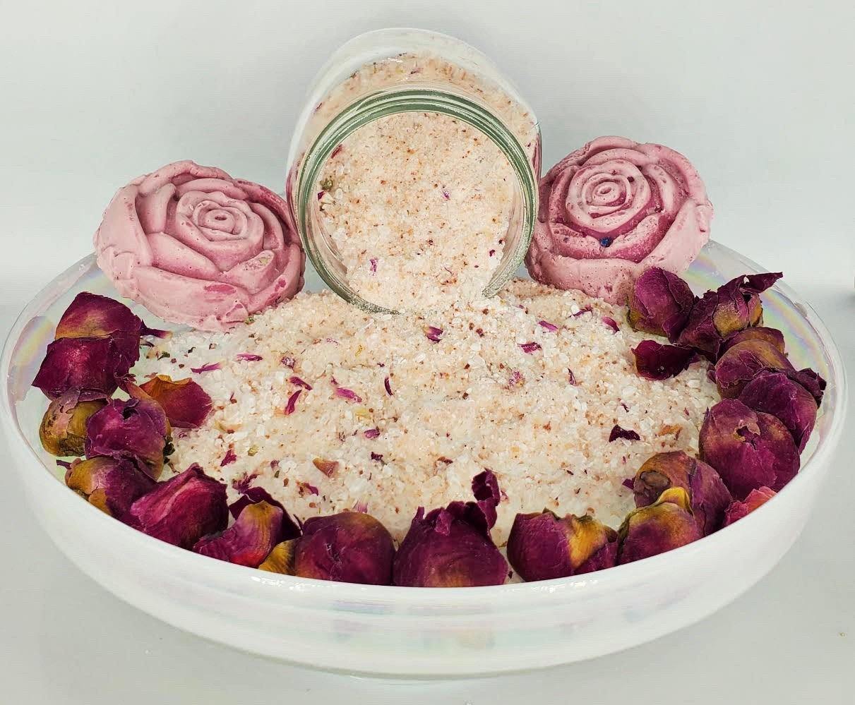 Nature's Blend - Rosebud & Peony Natural Bath Salts - Luxe & Ash